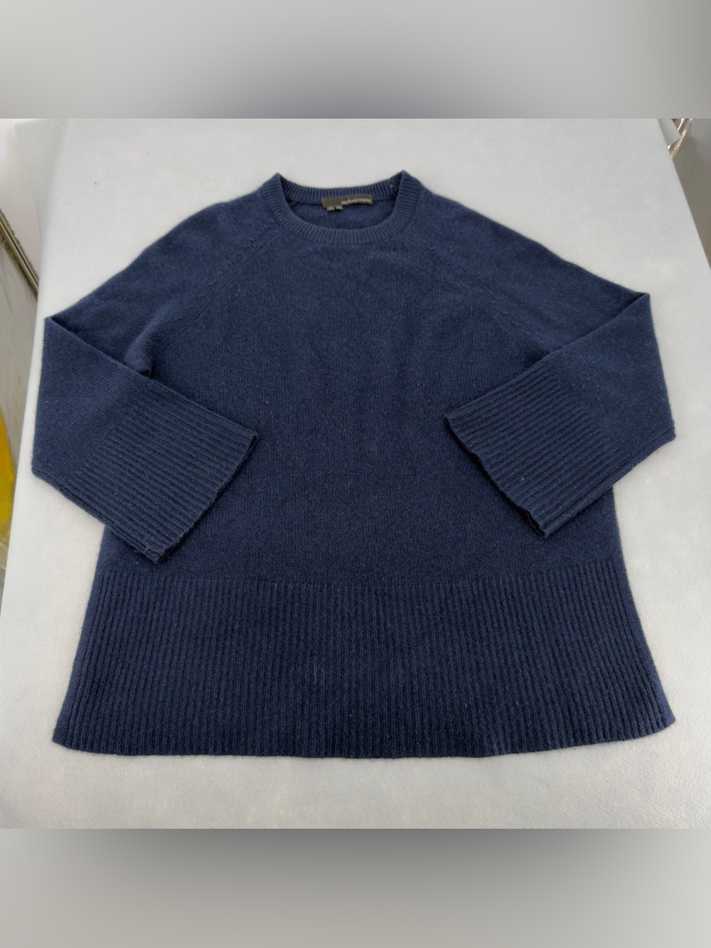 360 Cashmere 100% Cashmere Navy Blue Tunic Sweater Medium Womens